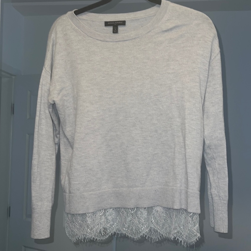 Banana Republic wool blend grey sweater